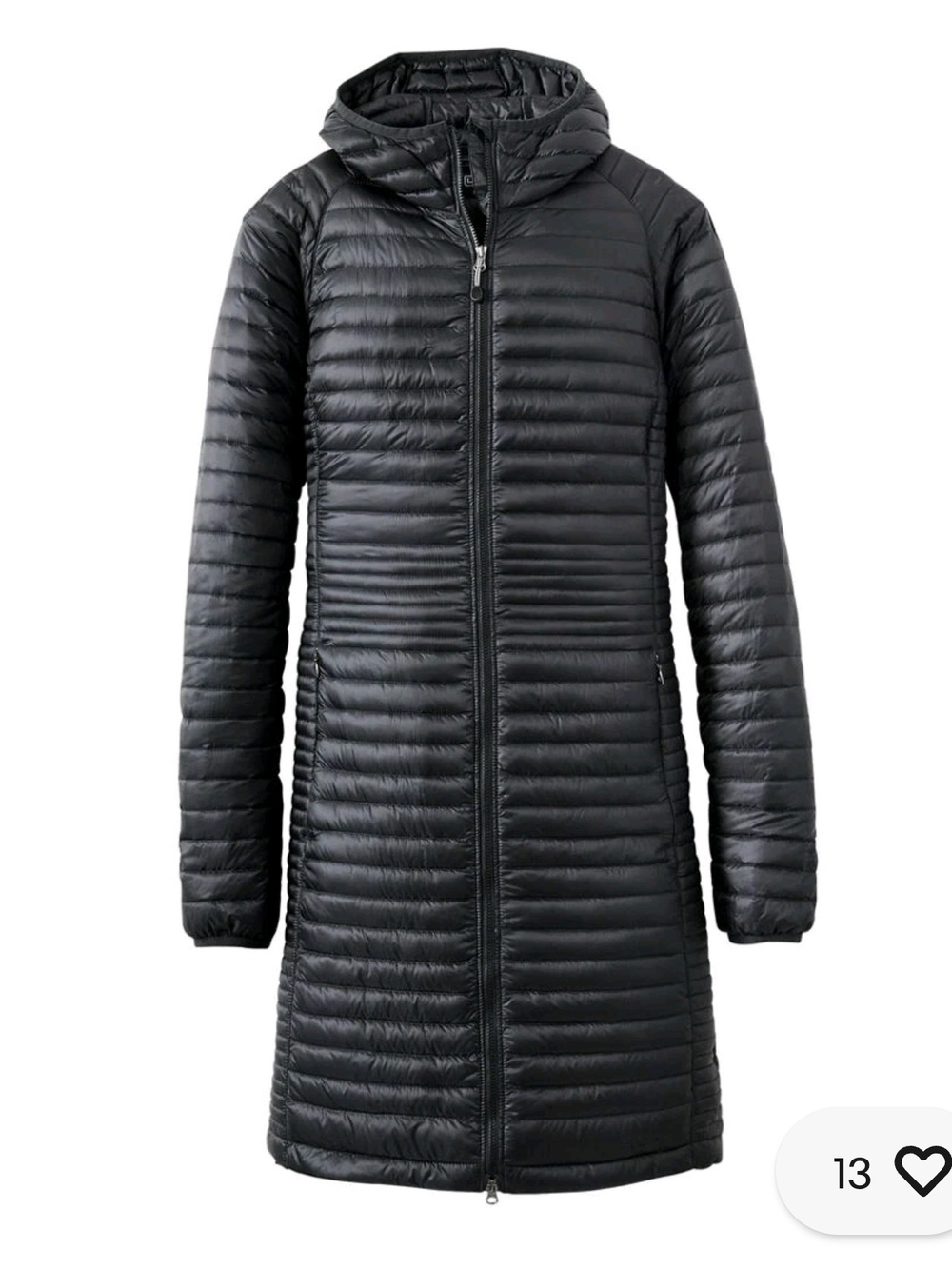 Like New L.L. Bean Women's Ultra Light 850fill Black Long Goose Down Coat Size S